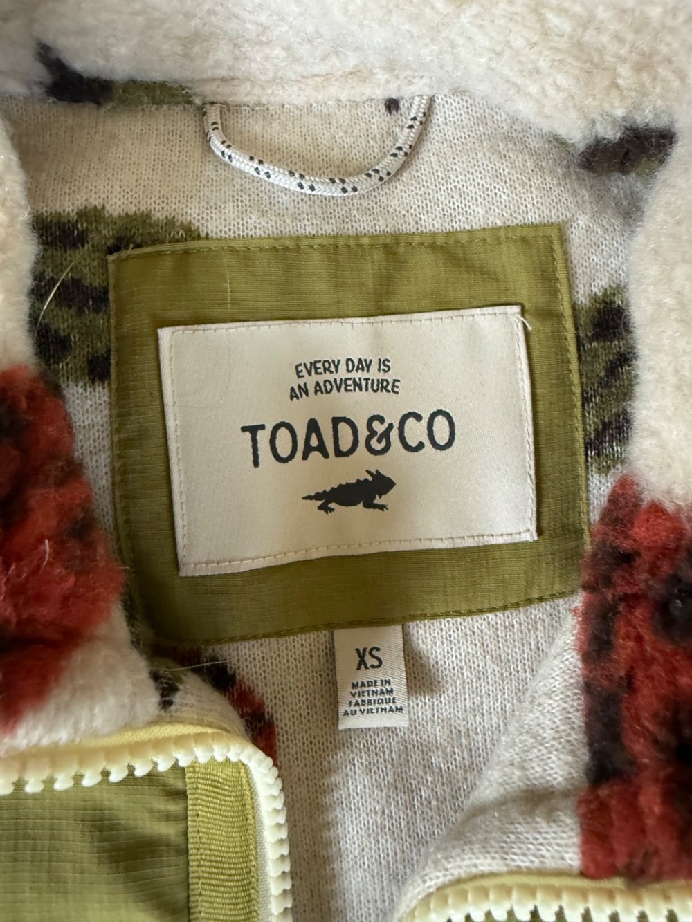 WOMENS SESPE SHERPA VEST XS toad&Co. ladybug - Picture 4 of 4